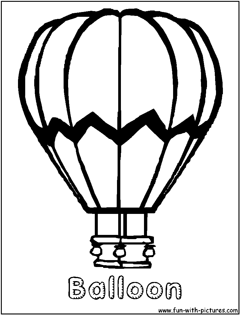Balloon Coloring Page 