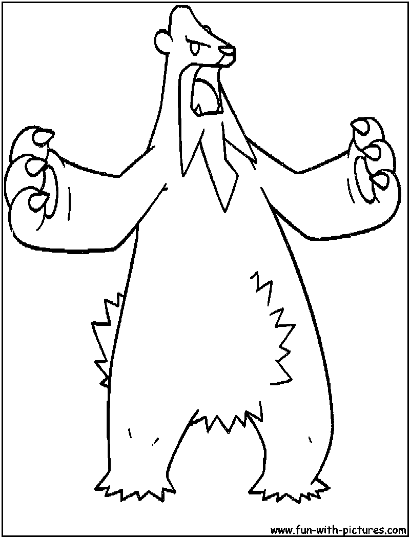 Beartic Coloring Page 