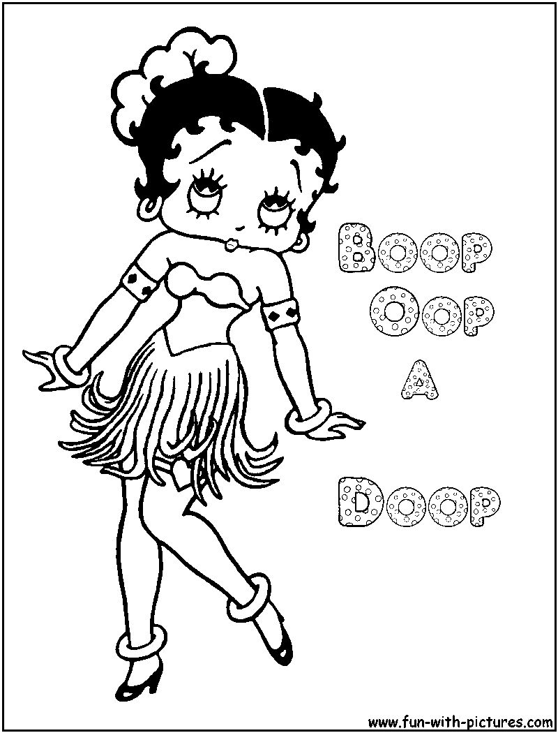 Betty Boop Oopadoop Coloring Page 