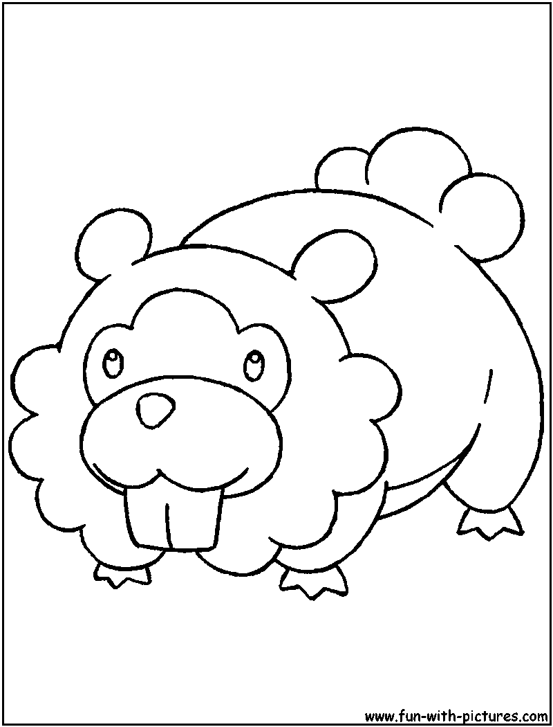 Bidoof Coloring Page 