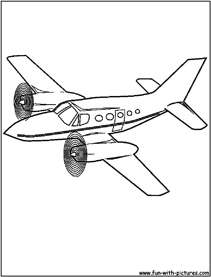 Biplane Coloring Page 