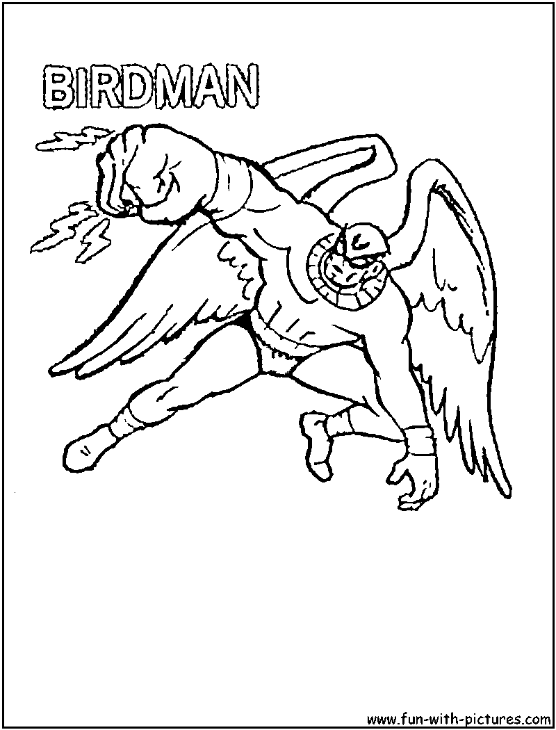 Birdman Coloring Page 