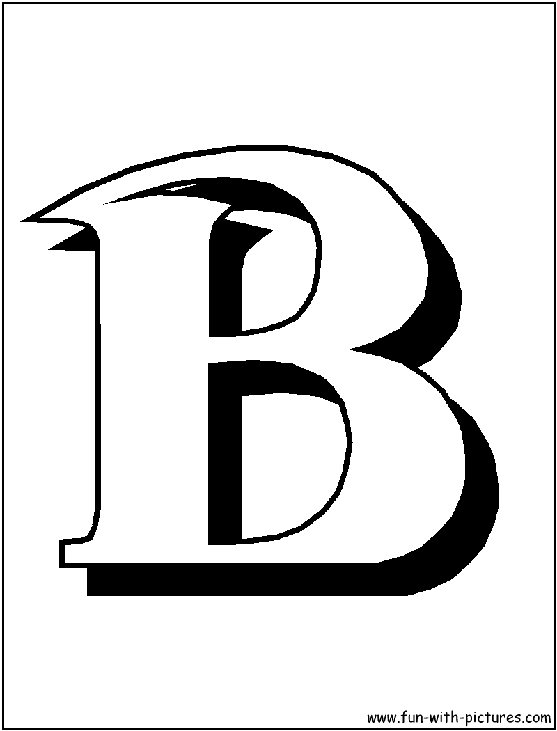 Blockletters B Coloring Page 