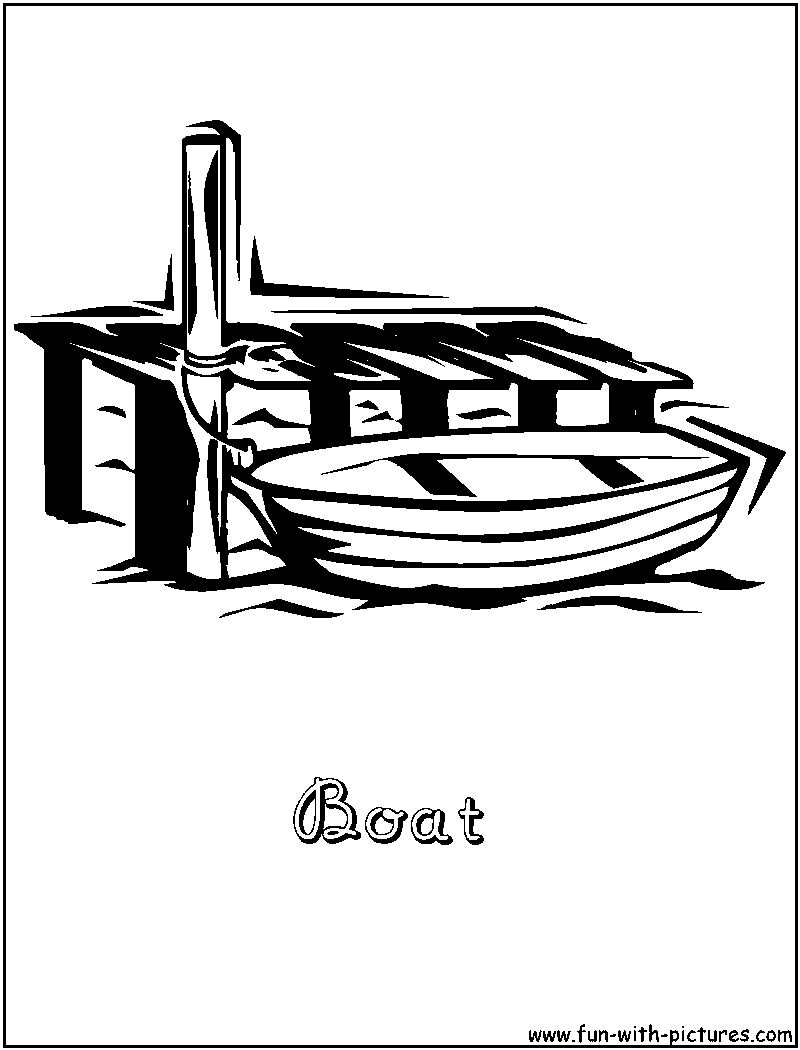 Boat Coloring Page 
