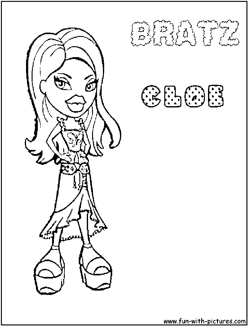 bratzs coloring pages