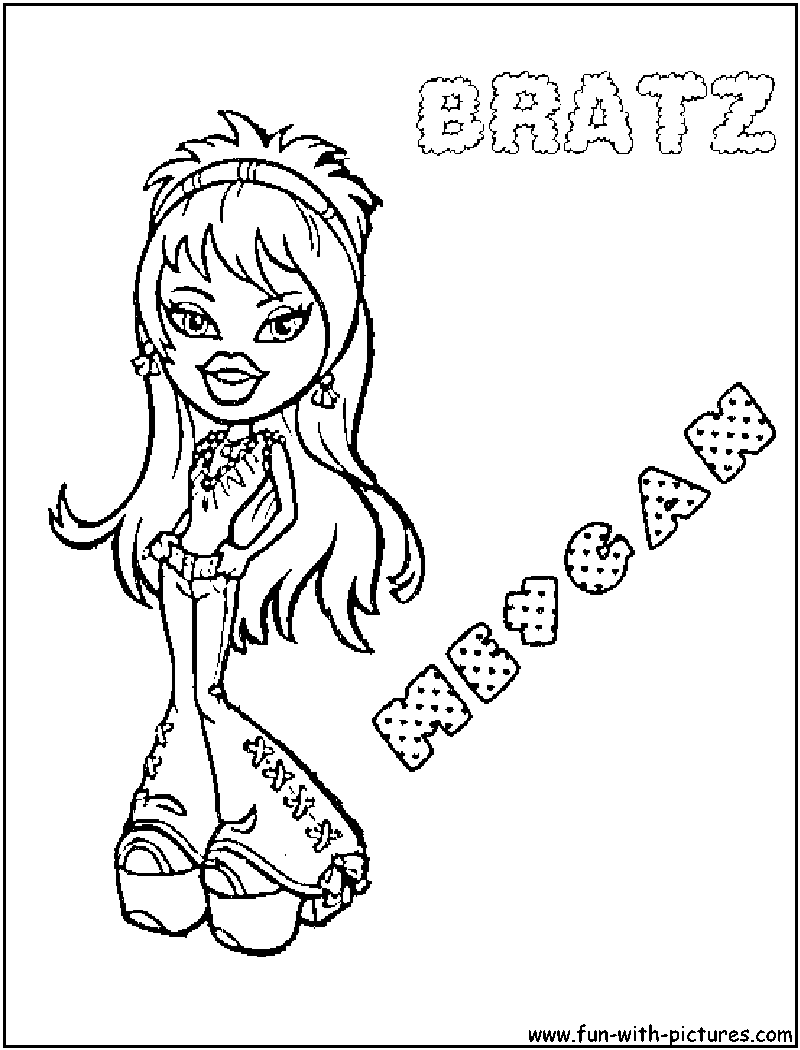 Bratz Meygan Coloring Page 