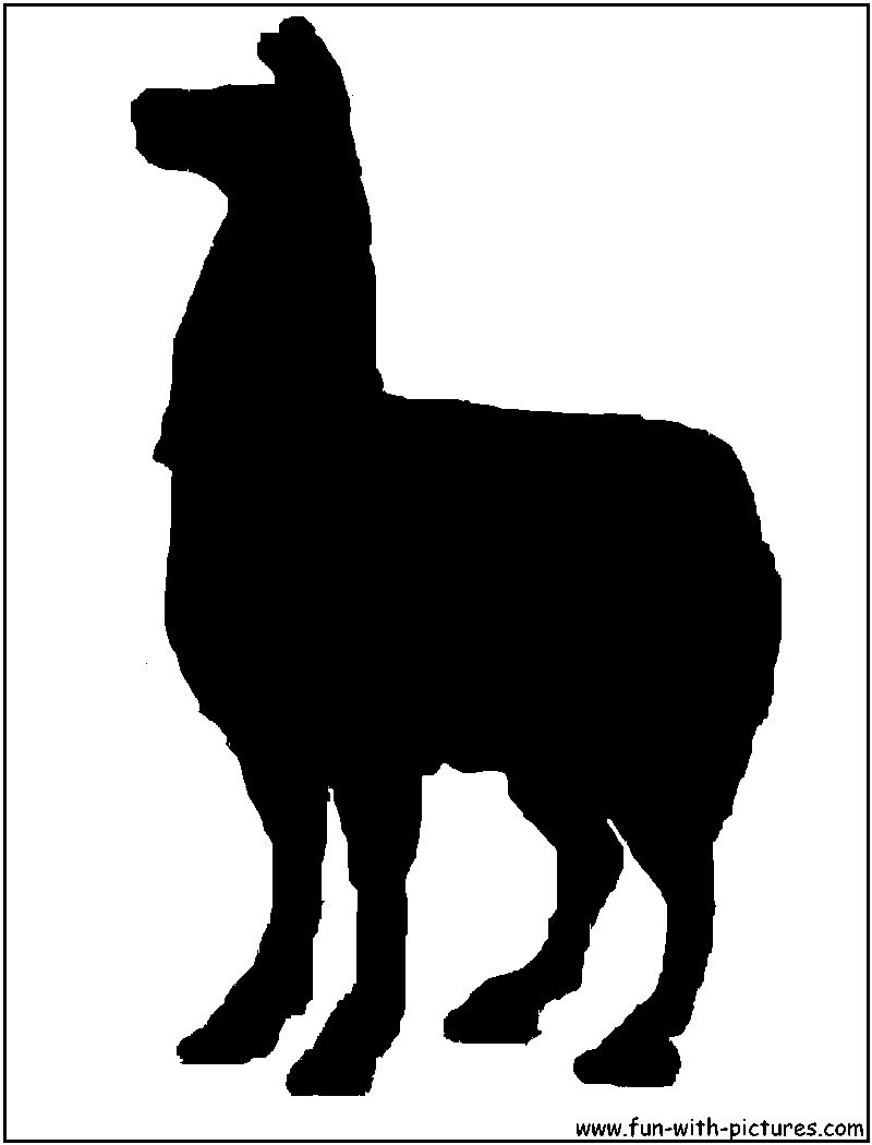 Brown Llama Silhouette