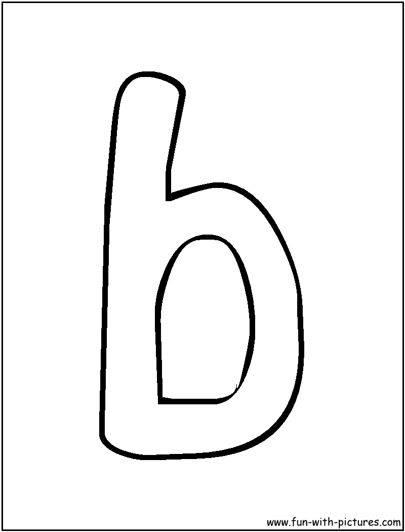 Bubble Letter B Coloring Page 