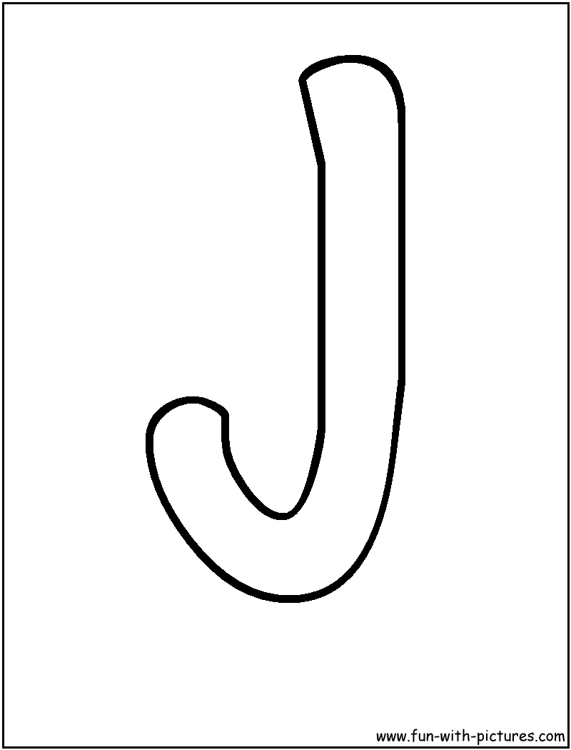 Bubble Letters J Coloring Page 