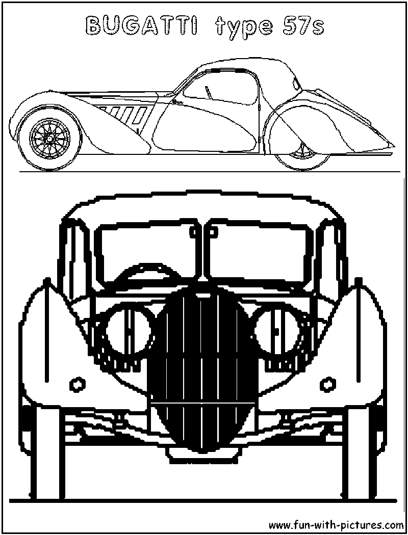 Bugatti Type57s Coloring Page 