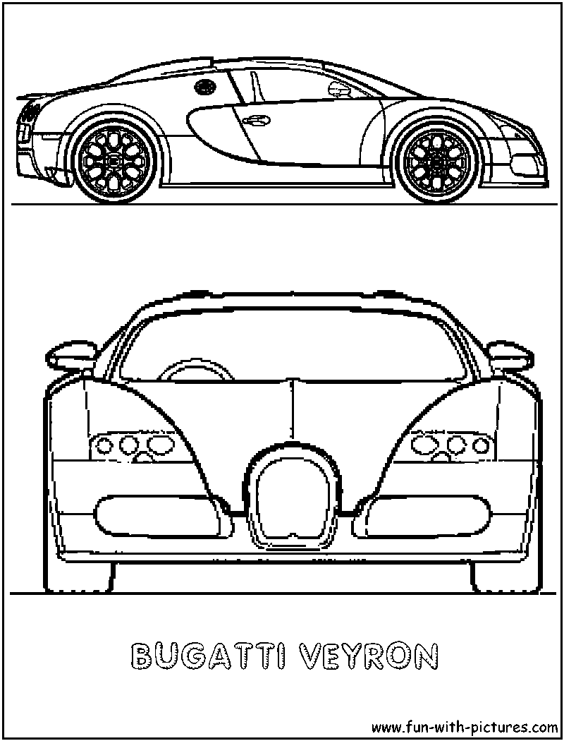 Bugatti Veyron Coloring Page 