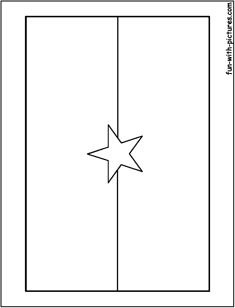 Burkina Faso Flag  Coloring Page