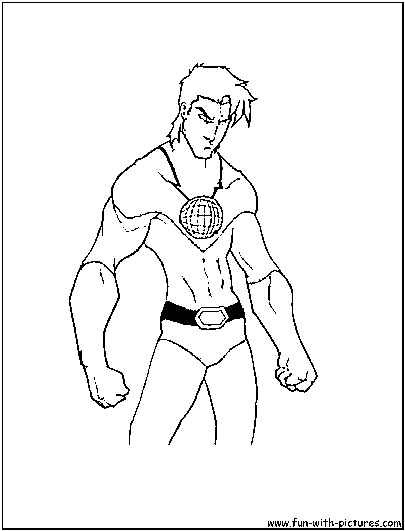 Captain Planet Coloring Page 