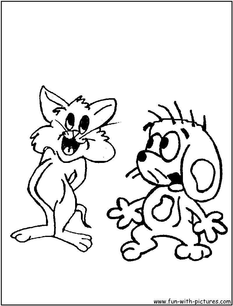 Cartoon Animal Picture Coloring Page4 