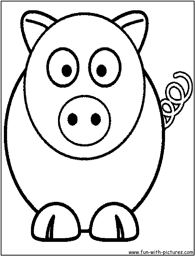 Cartoon Animal Picture Coloring Page6 