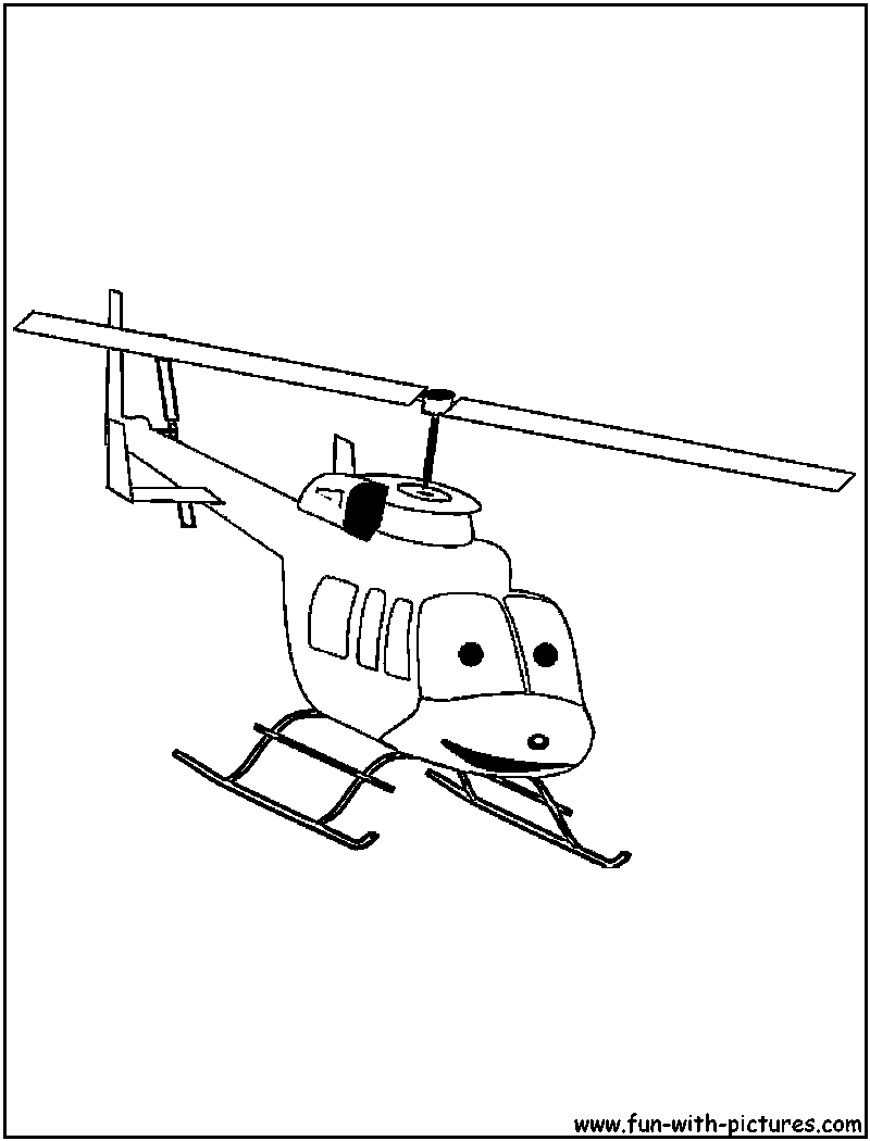 Cartoonhelicopter Coloring Page 