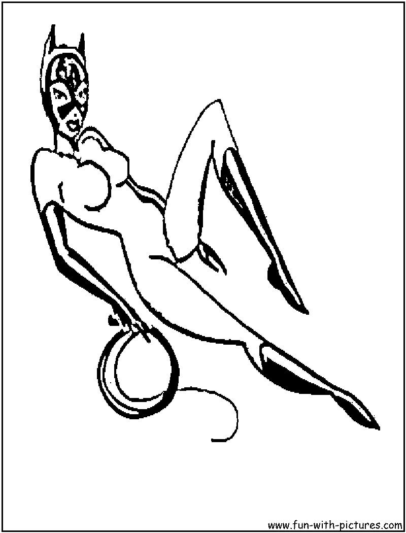 Catwoman Coloring Page 