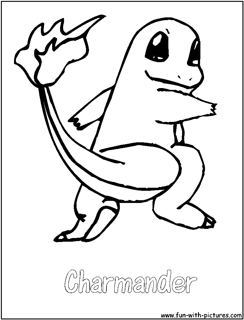 Charmander Pokemon coloring page