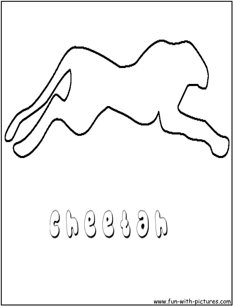 Cheetah Coloring Page 