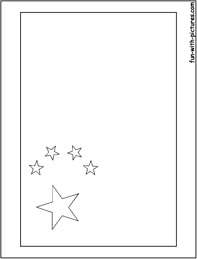Big Chinese Flag Sheet Coloring Pages