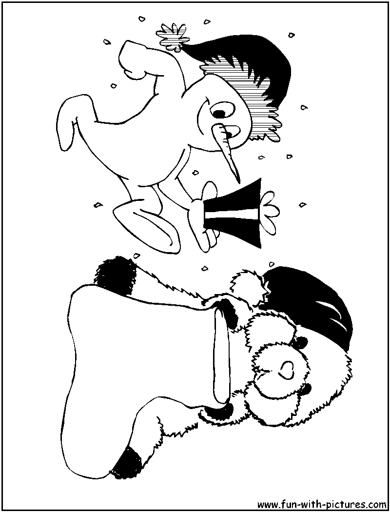 Christmas Fun Coloring Page 