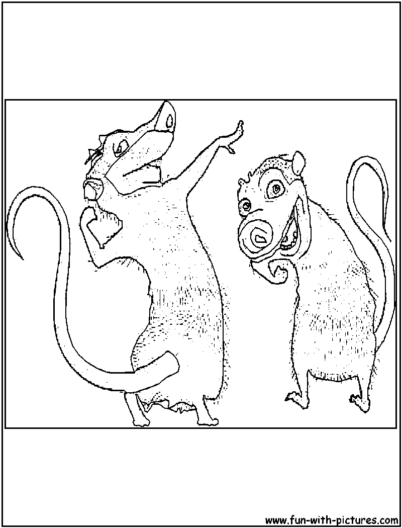 Crash And Eddie Iceage Coloring Page 