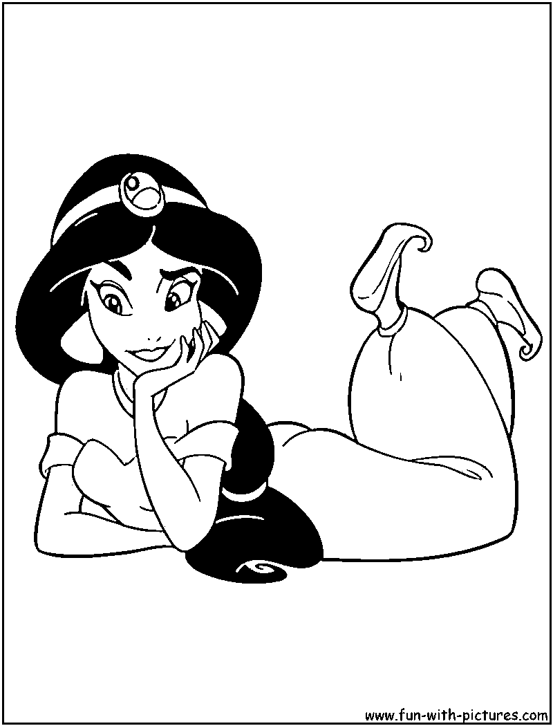 Disneyprincess Jasmine Coloring Page