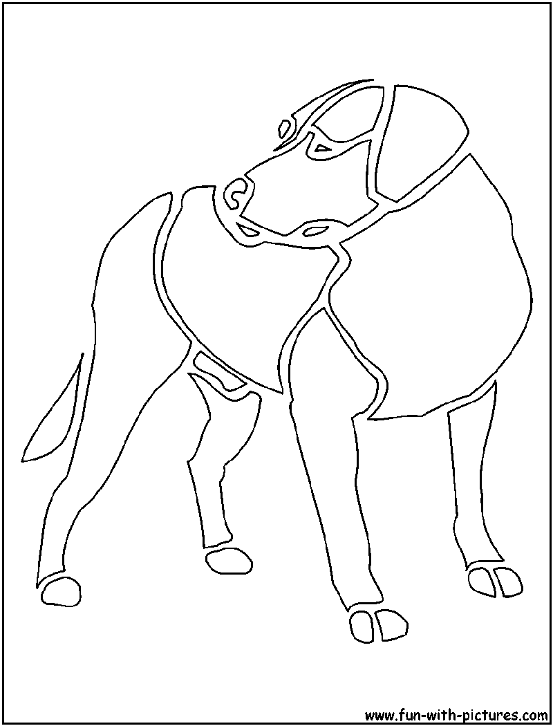 Dog Cutout Coloring Page 