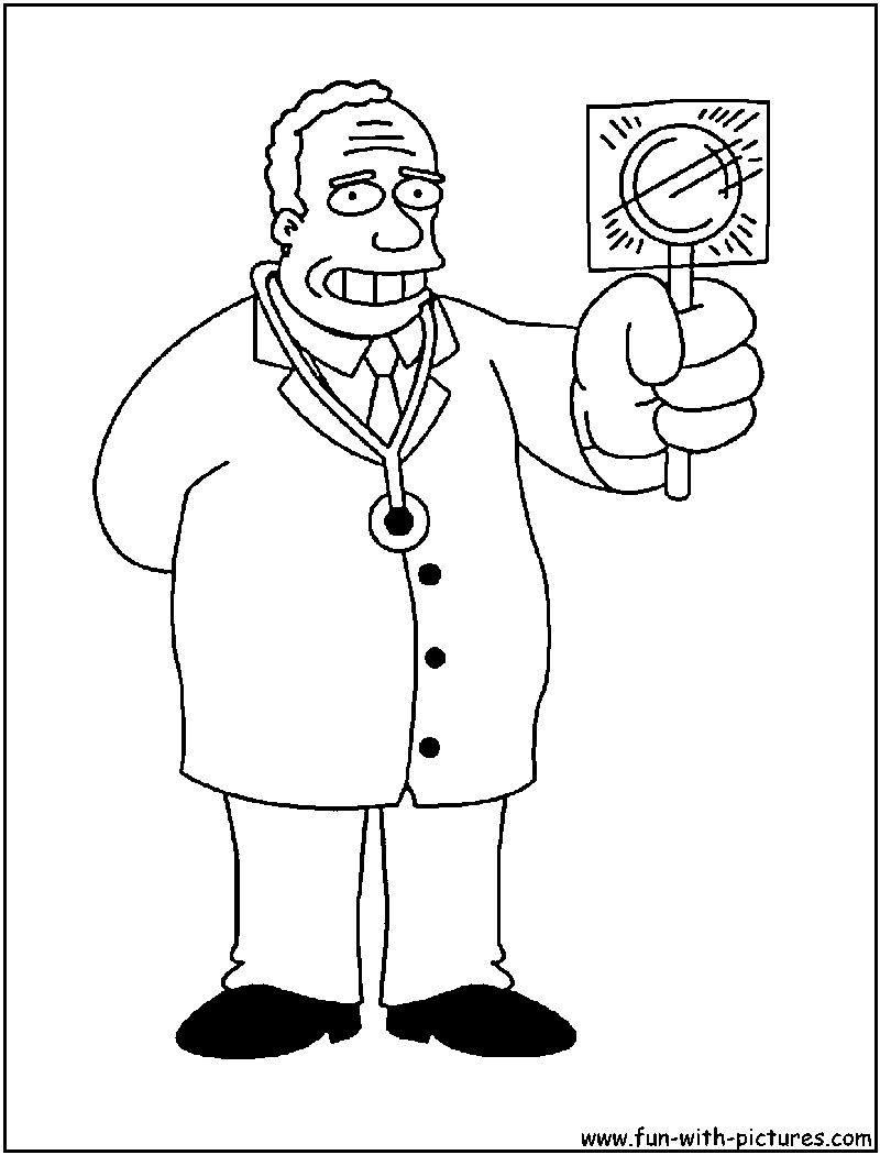 Dr Hibbert Coloring Page 