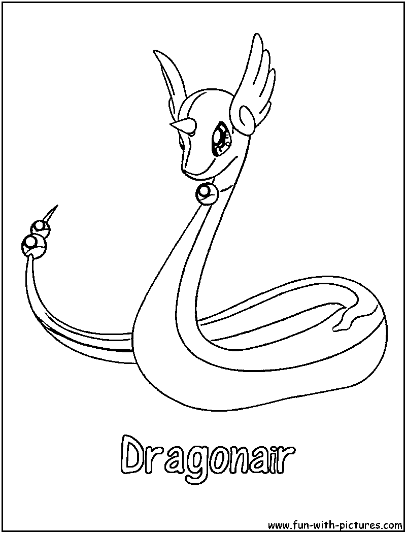 Dragonair Coloring Page 