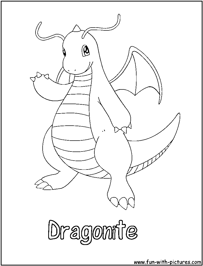 Download Dragonite Coloring Page