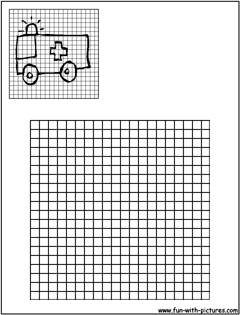 Draw Color Ambulance Coloring Page 