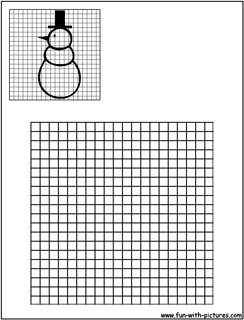 Draw Color Snowman Coloring Page 