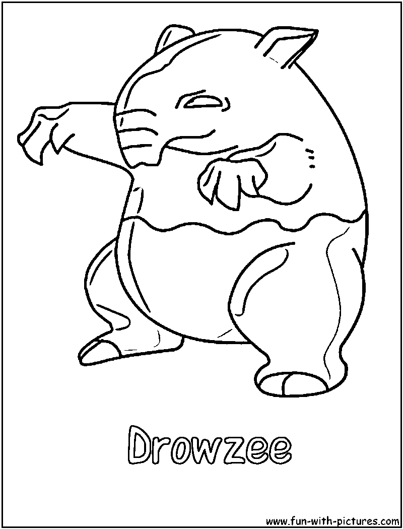 Drowzee Coloring Page 