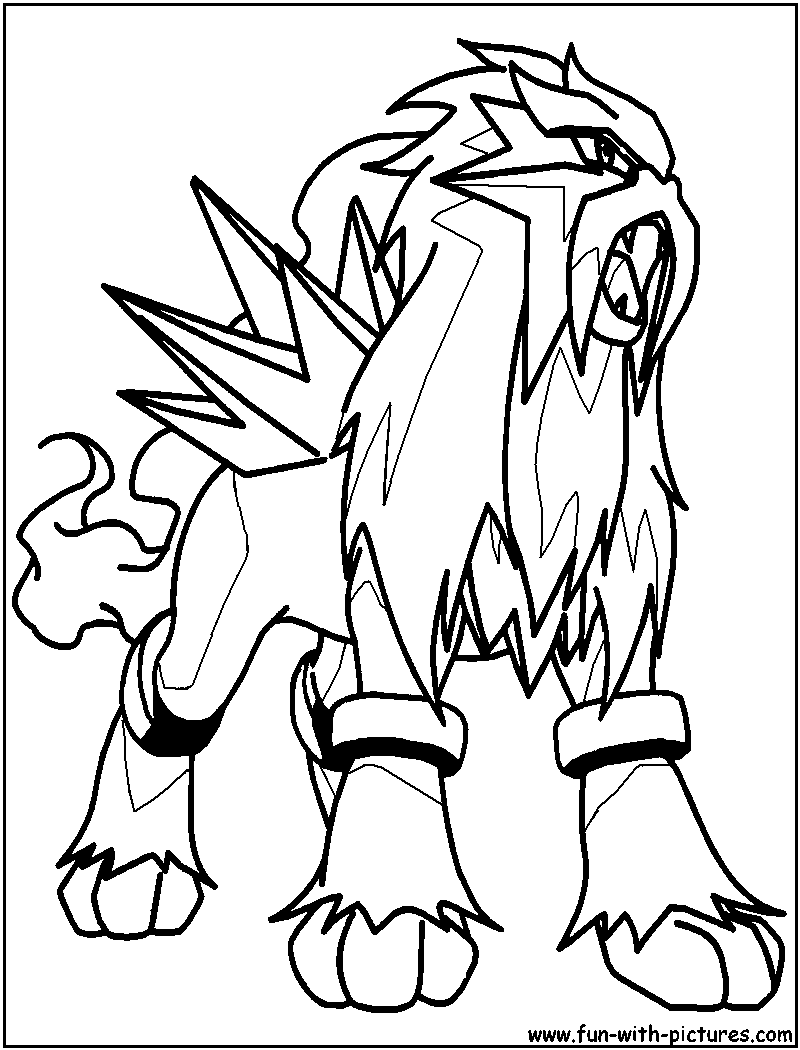 Entei Coloring Pages - Legendary Pokemon Coloring Pages - Coloring Pages  for Kids and Adults