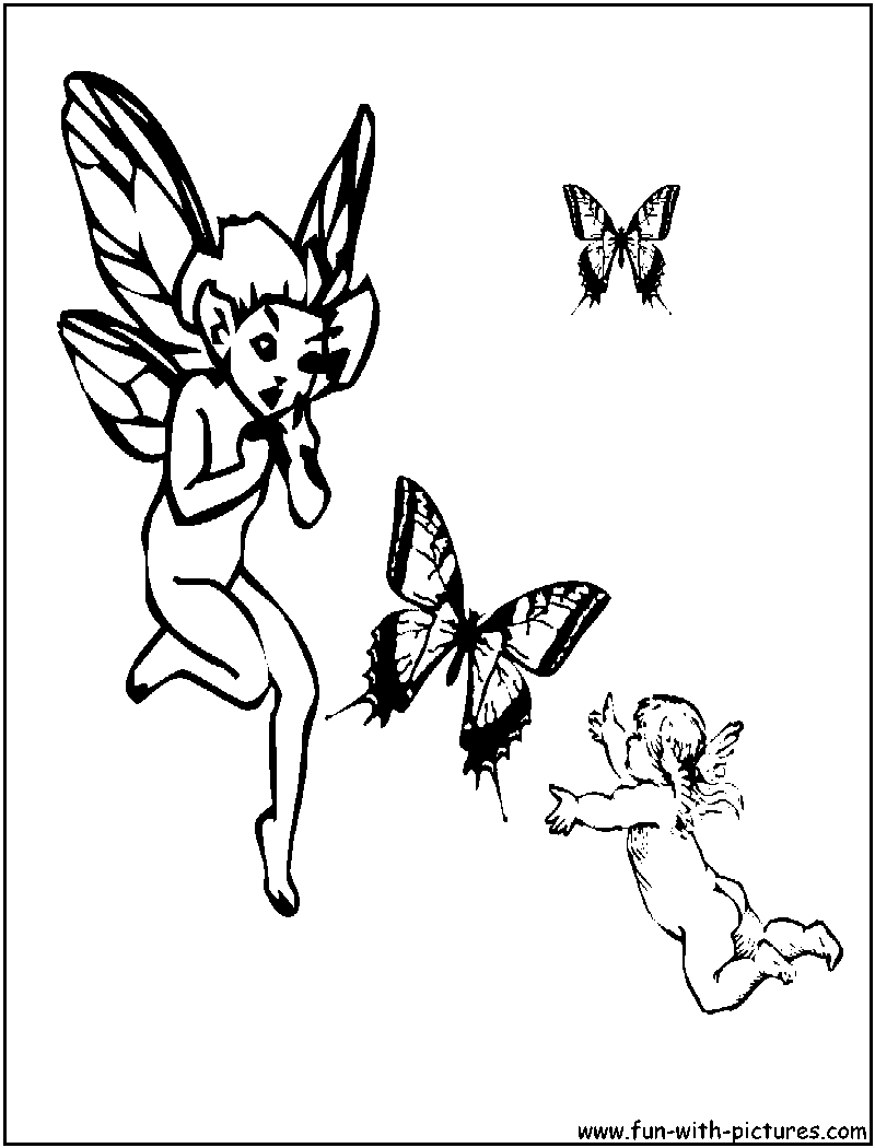 Faerie Babyangel Coloring Page 