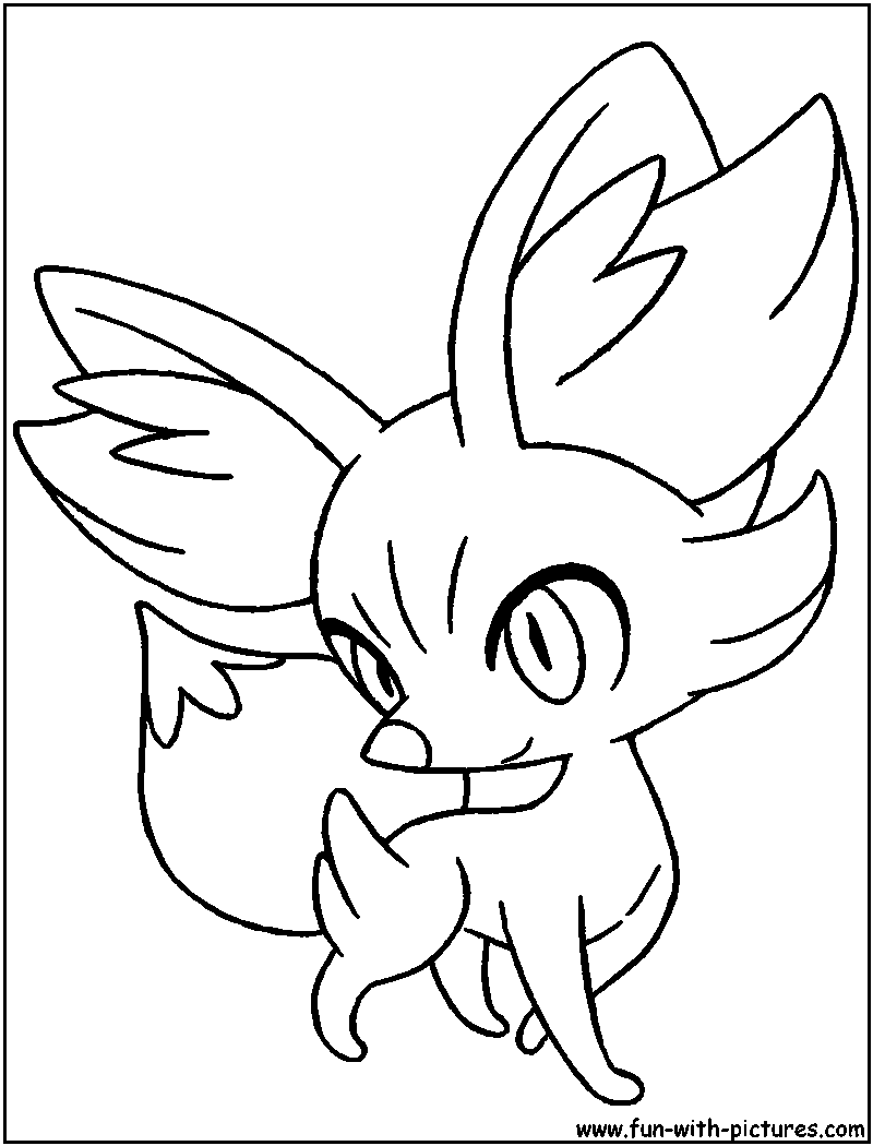 Fennekin Coloring Page 