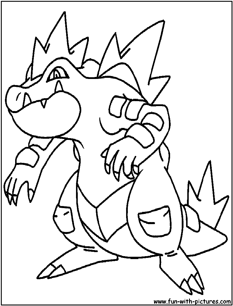 Feraligatr Coloring Page 