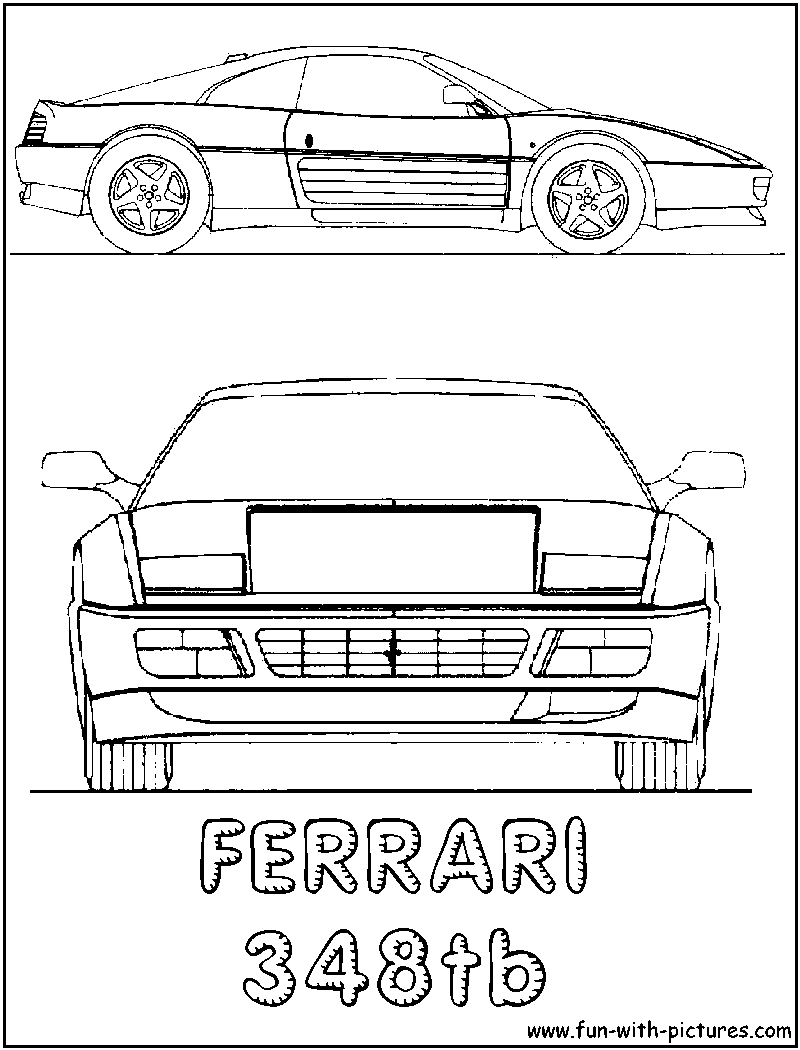 Ferrari 348tb Coloring Page