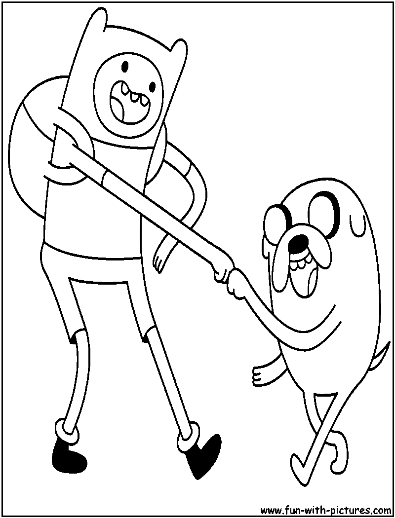 Finn N Jake Coloring Page 