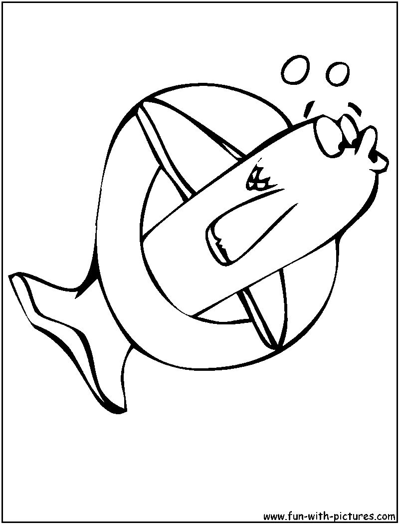 Fish O Coloring Page 