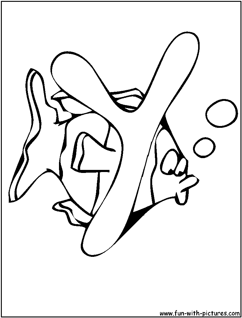 Fish Y Coloring Page 