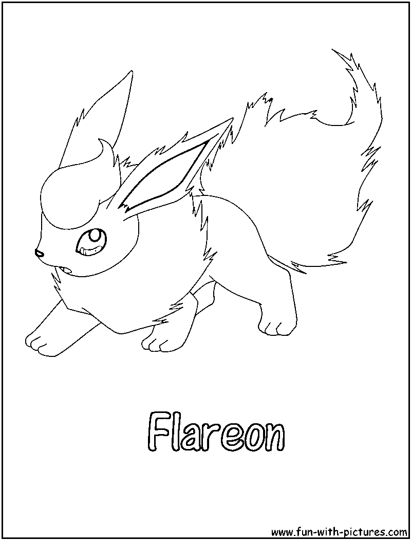 Flareon Coloring Page 