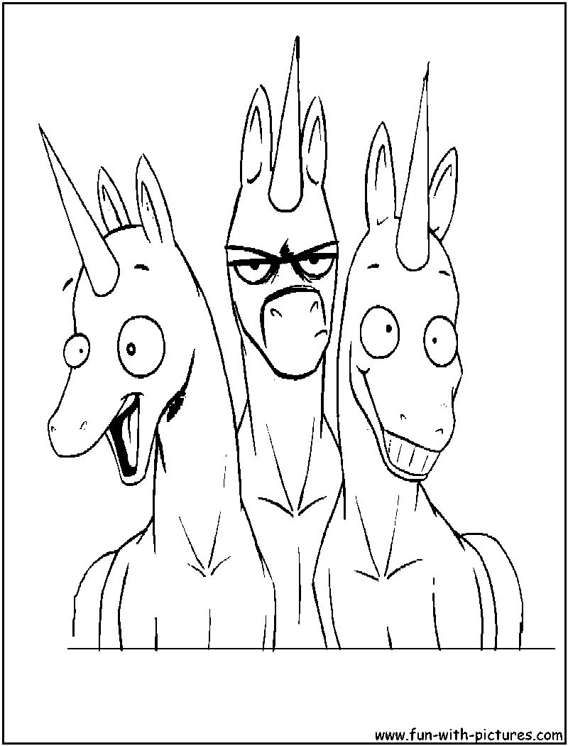 Funny Unicorns Coloring Page Funny Unicorns Coloring Page