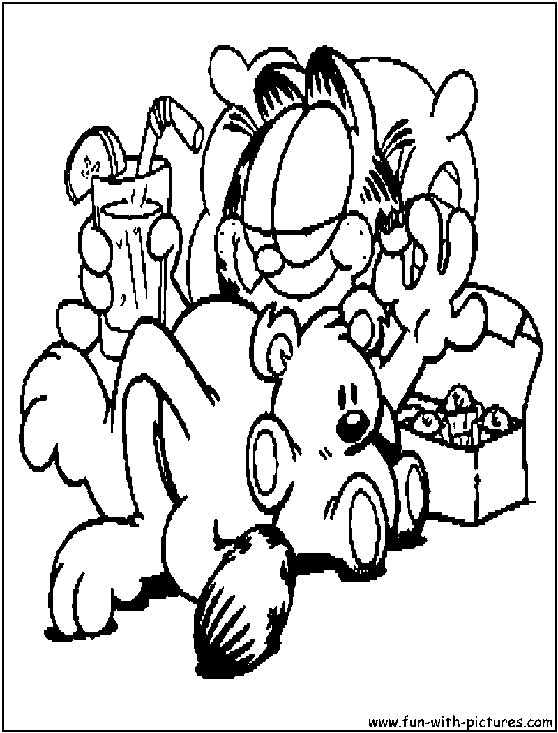 Garfield Diet Coloring Page 