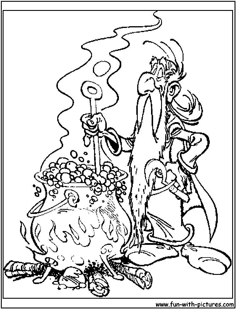 Getafix Coloring Page 