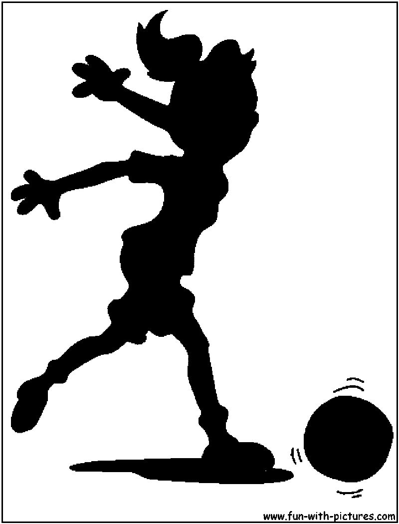 Girl Football Silhouette