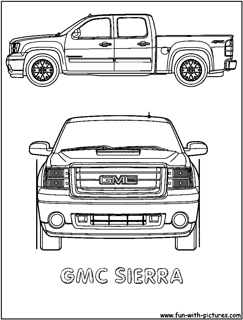 Gmc Sierra Coloring Page 