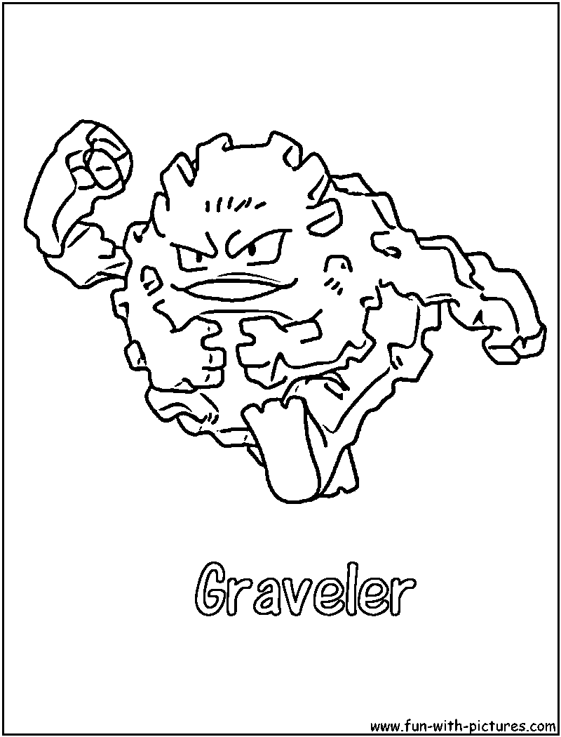 Graveler Coloring Page 