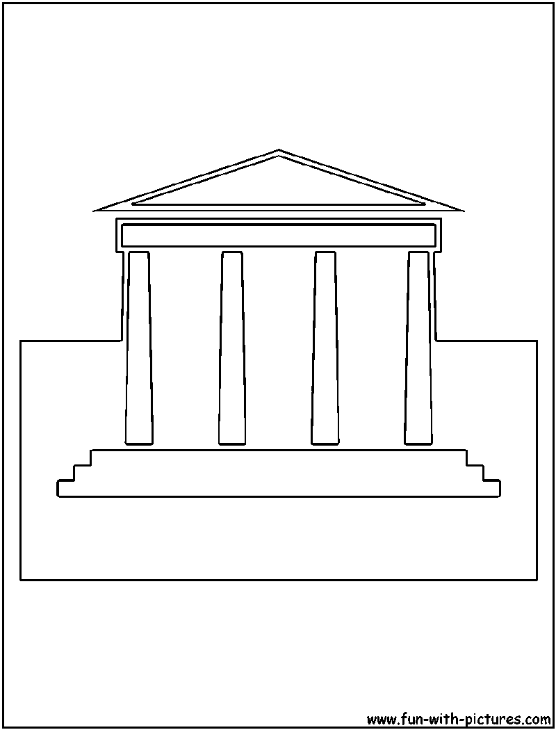 Greek Cutout Coloring Page 